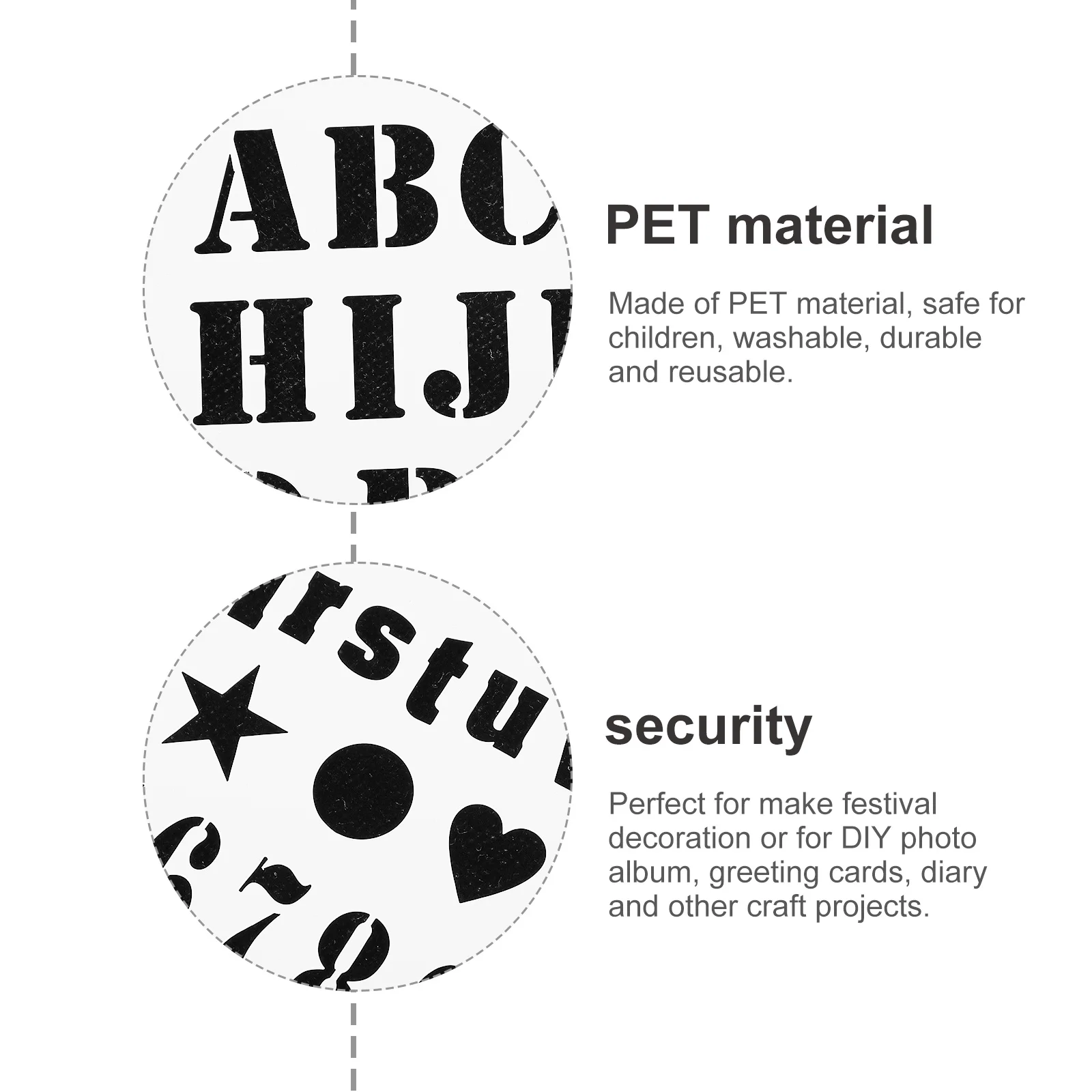 

12Pcs DIY Alphabet Journal Stencils Painting Templates Flexible Durable Pet Reusable for Crafts Letters Drawing Supplies