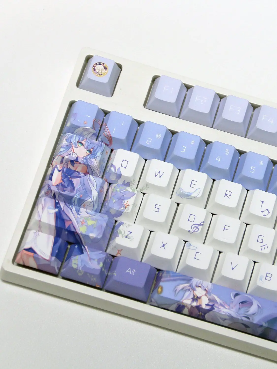 Honkai: Teclas Star Rail Robin, Perfil XDA para Teclado Mecânico Switch MX, Anime Game Girl, DIY, 130 Teclas por Conjunto