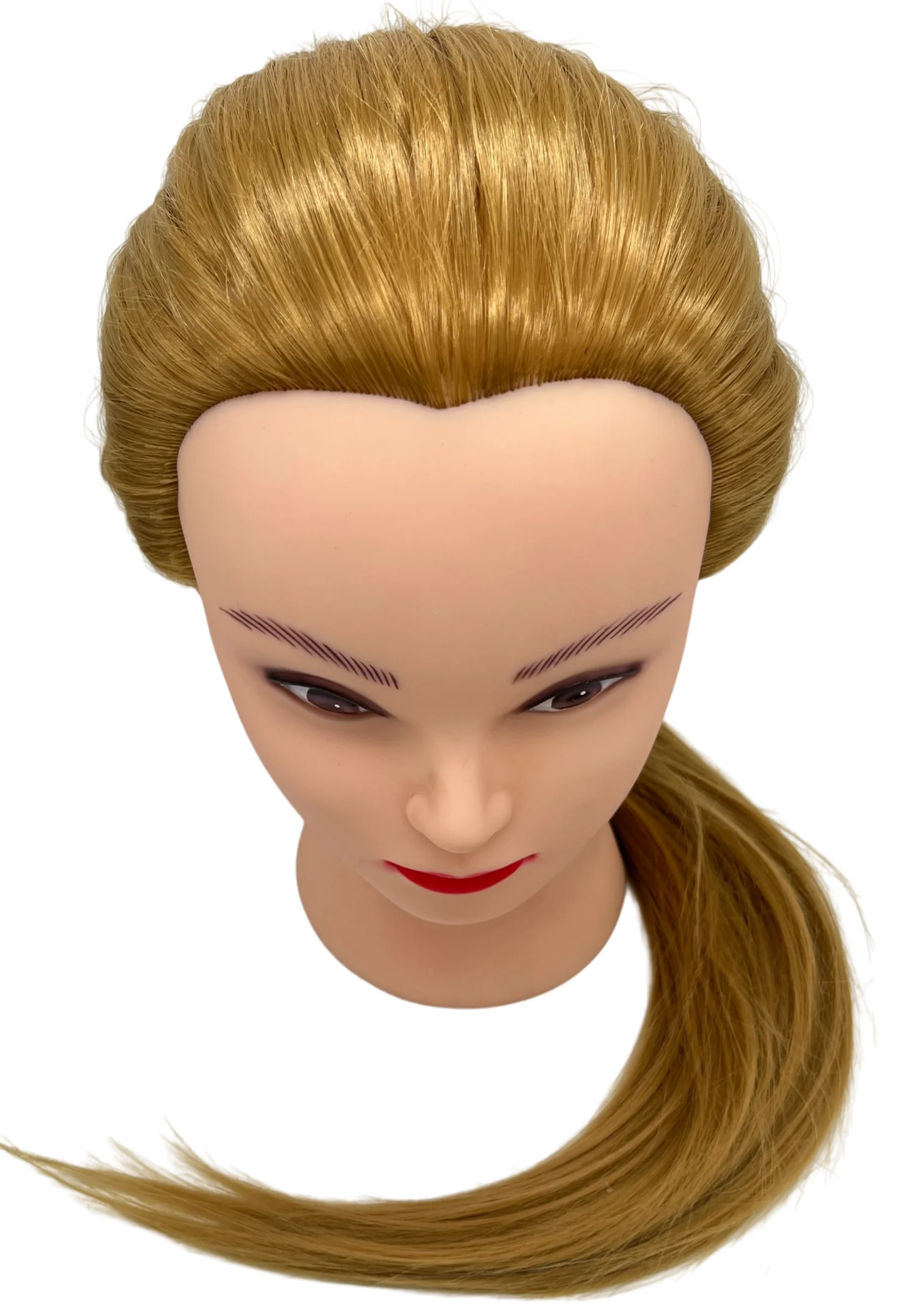 75cm Straight Hair Hairdressing Synthetic Training Mannequins Head For Makeup Hair Braiding Practice Salon Head Styling Tool