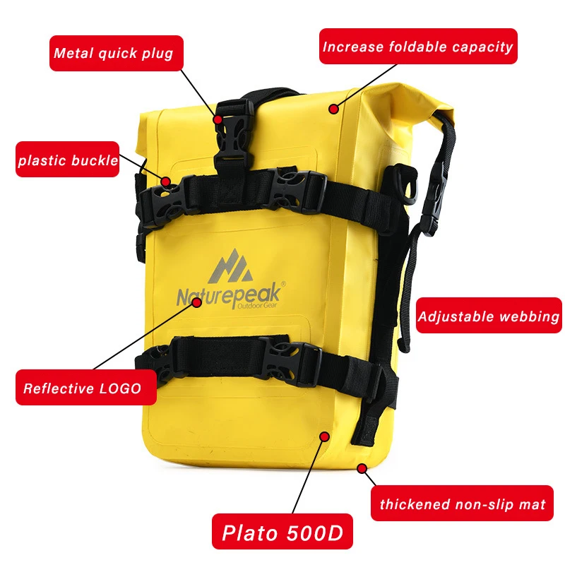 Crash Bar Bag Motorcycle IPX-7 Waterproof Motor Bumper Dry Bag 8L Large Capacity Outdoor Tank Side Bag Tool Pack Side Saddle view 4