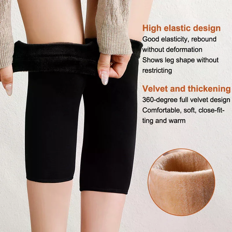 

Thickened Plush Winter Warm Knee Pads Anti Cold Fleece Knee Protector Heat Storage Sports Old People Cold Leg Kneepad Support