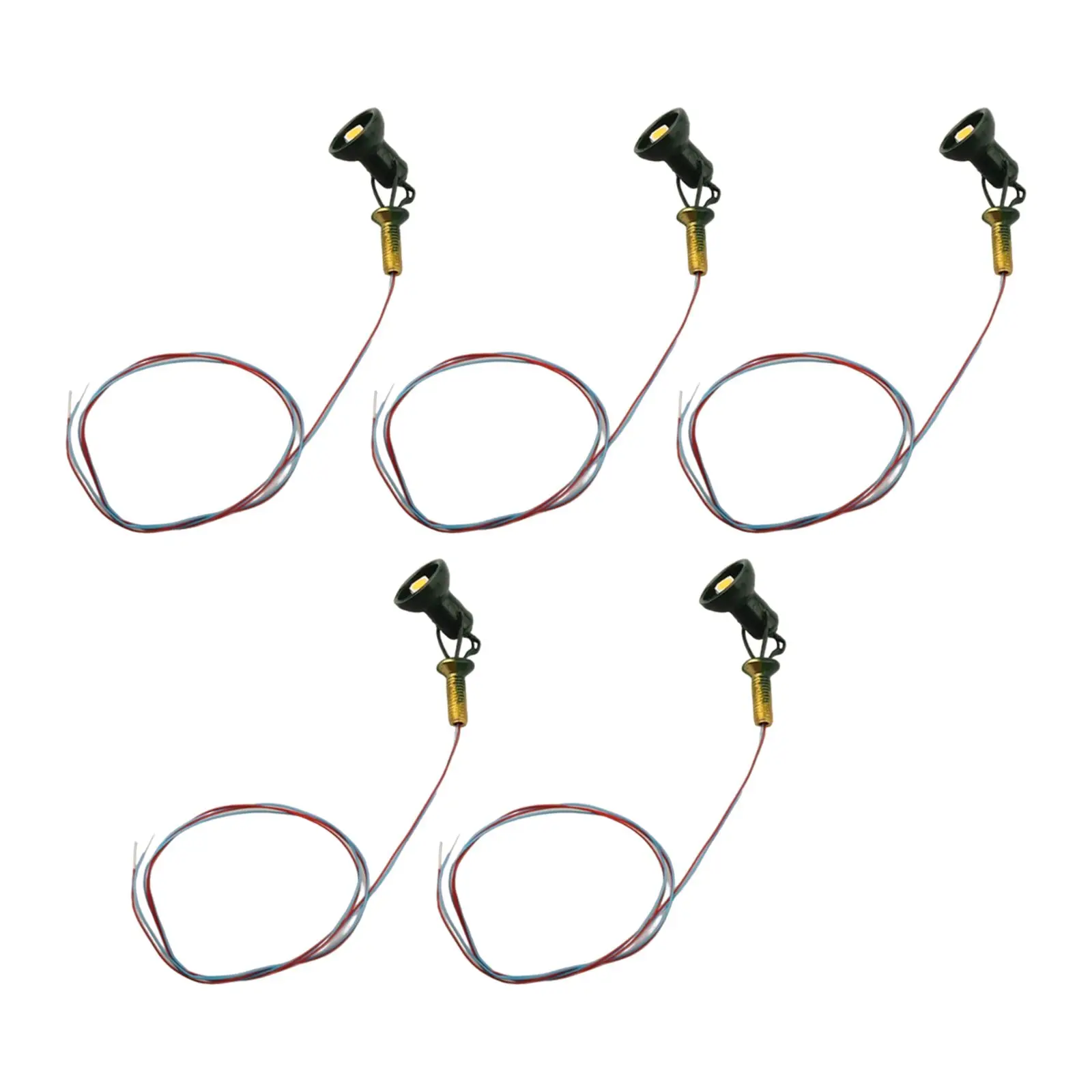 สปอตไลต์สปอตไลท์อุปกรณ์เสริม 5 ชิ้นสีดํา/สีเขียวรุ่นแทนที่ด้วยเสาทองเหลืองตกแต่งอาคารไฟน้ําท่วม