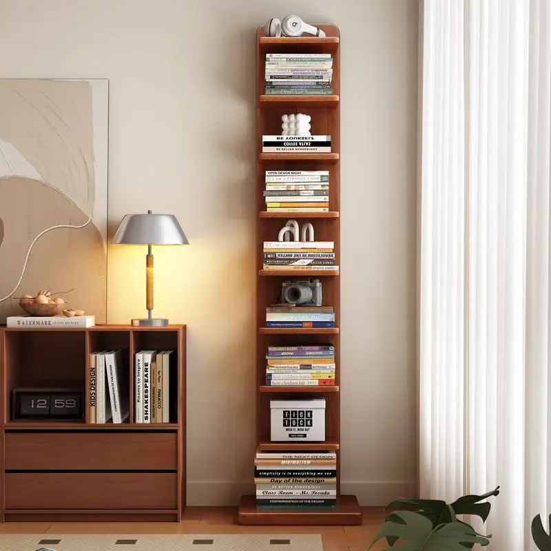 

Bookshelf Solid wood multi-layer floor shelf Floor-to-ceiling living room Home bedroom Study Simple storage Simple bookcase
