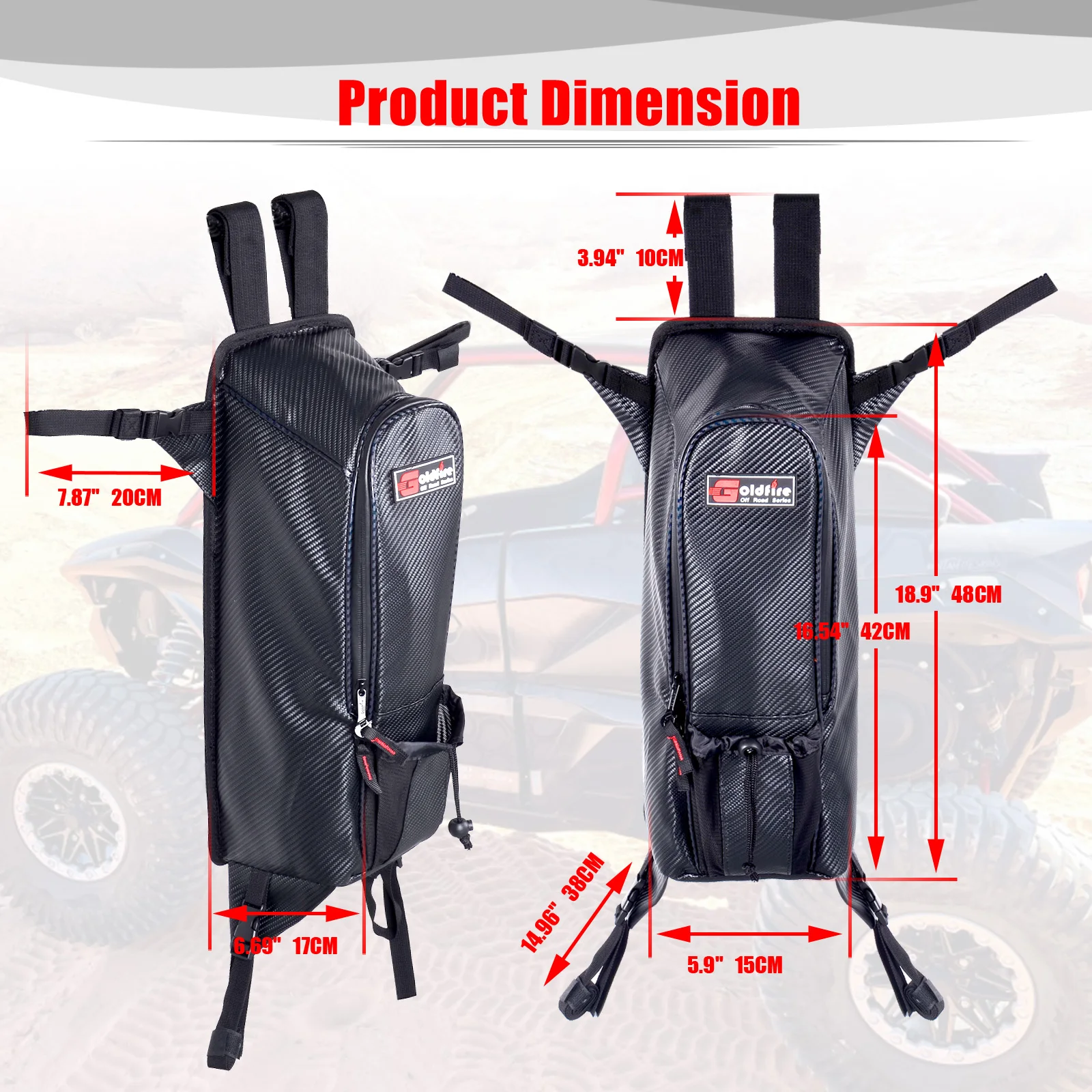 Universal Center Storage Bags UTV Cab Pack Seat Bag Between Shoulder Bag For Kawasaki KRX 1000 Teryx 4 Mule Offroad Accessories
