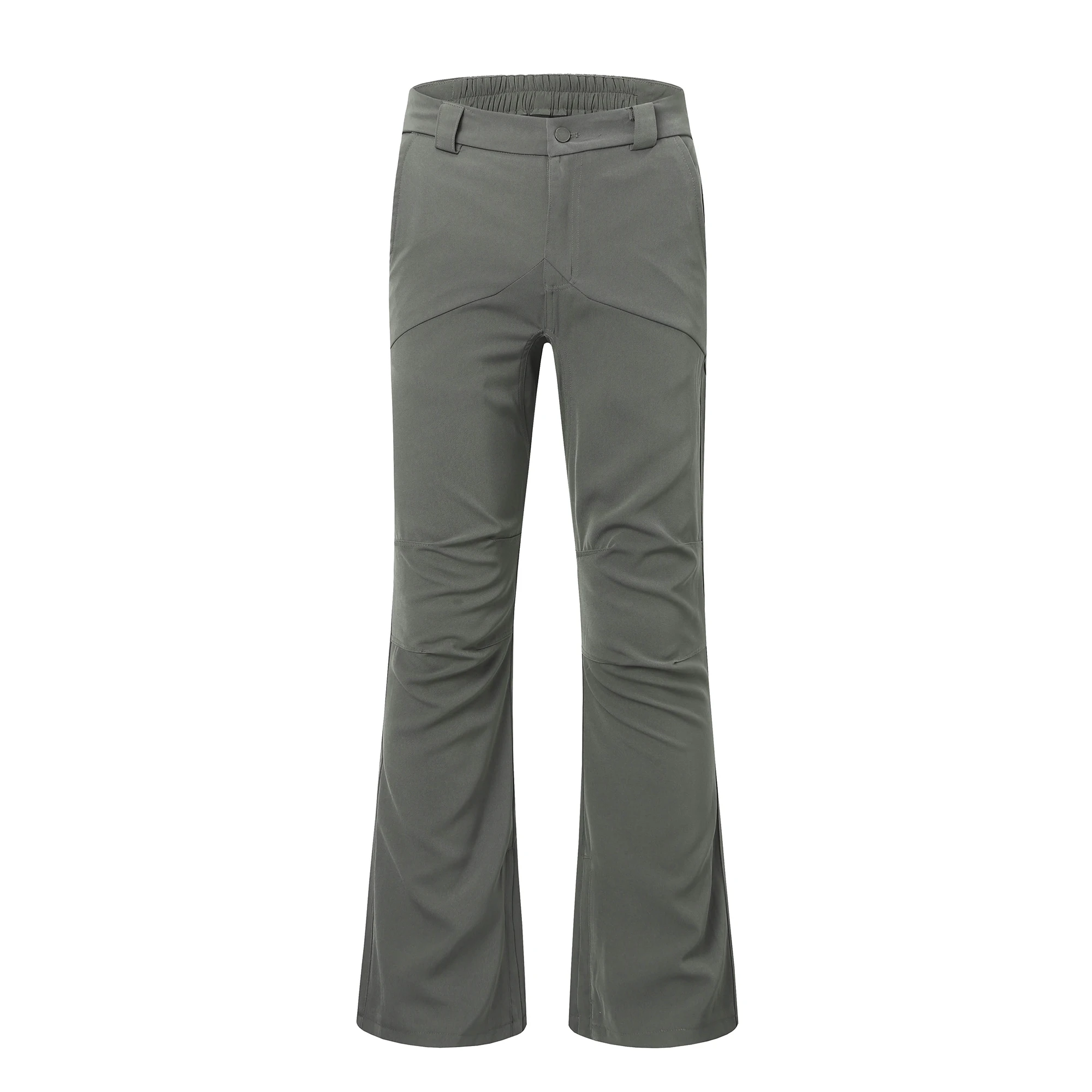 

Streetwear Black Slim Fit Flared Pants White Zip Up Distressed Trousers Overall Y2k Solid Color Washed Skinny Jeans Ruched 2025