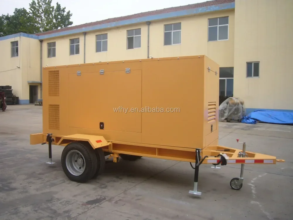 150kva movable generator trailer with 4wheels