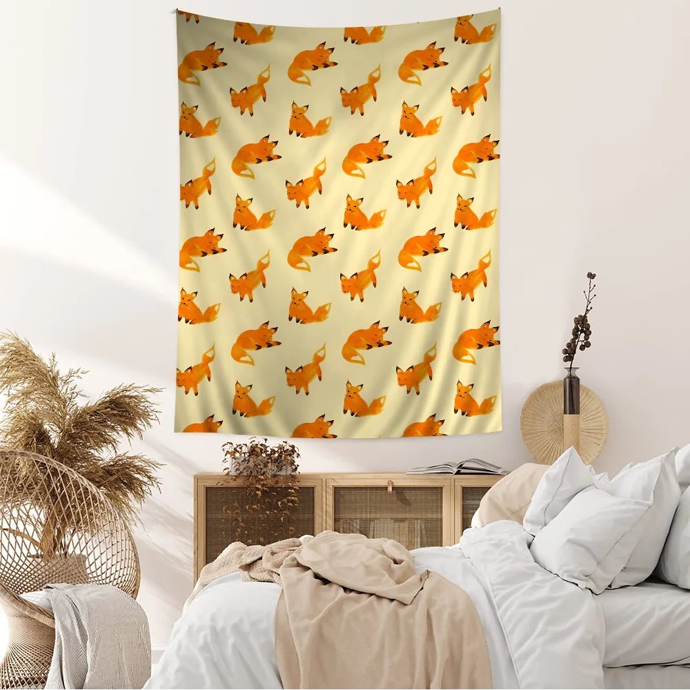 Cut Foxes Hippie Wall Hanging Tapestries For Living Room Home Dorm Decor Art Home Decor