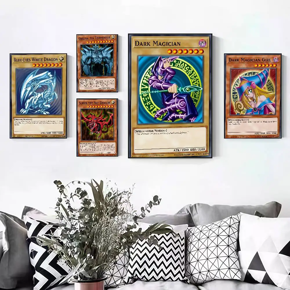 Anime Y-Yu-Gi-Oh Card Peelable Self-adhesive Poster Stickers Are Suitable For Frameless Wall Decoration In A Room