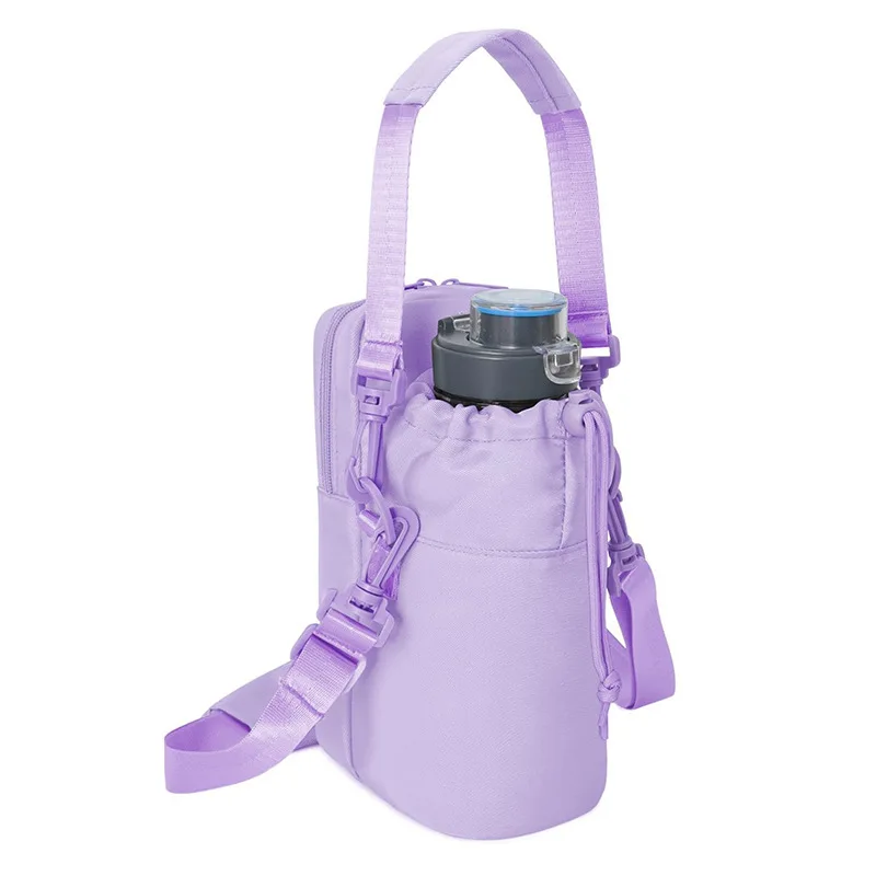 

Water Bottle Holder with Strap Insulated Water Bottle Carrier Sling Bag with Phone Pocket Water Bottle Pouch for Hiking Walking