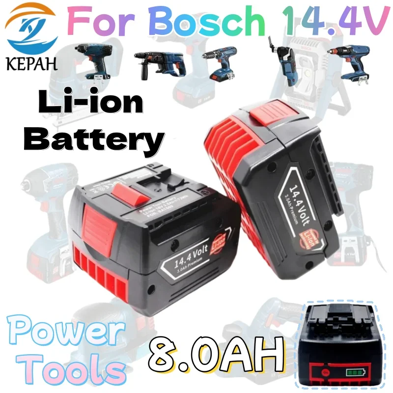 

14,4 В, 4000 мАч, аккумуляторная батарея для электрической дрели Bosch, отвертки GDR GSR 1080 DDS180 BAT614G BAT607 BAT607G P108, аккумулятор