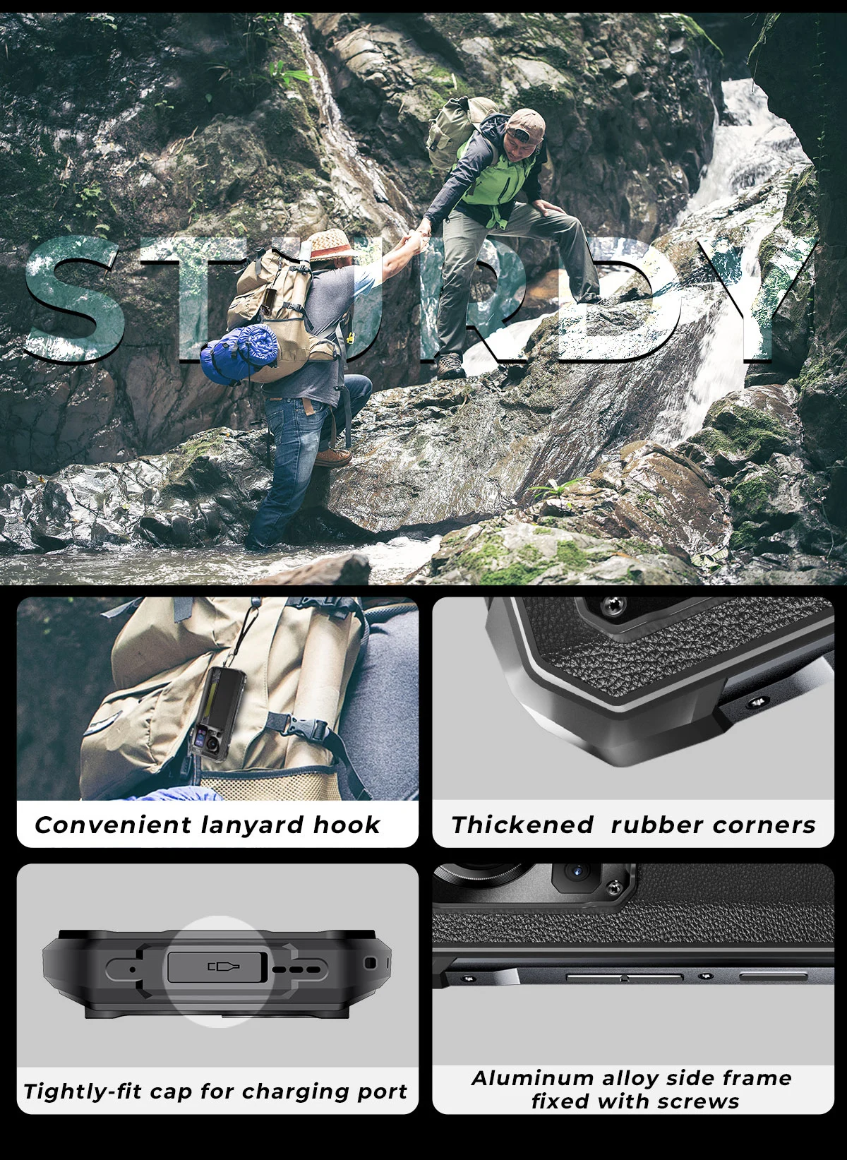 HOTWAV Hyper 7 Pro 5G Rugged Phone 200MP Android 14 6.6'' FHD+ 120Hz Smartphone 36(16+20)GB 256GB 10800mAh 33W Mobile Phone