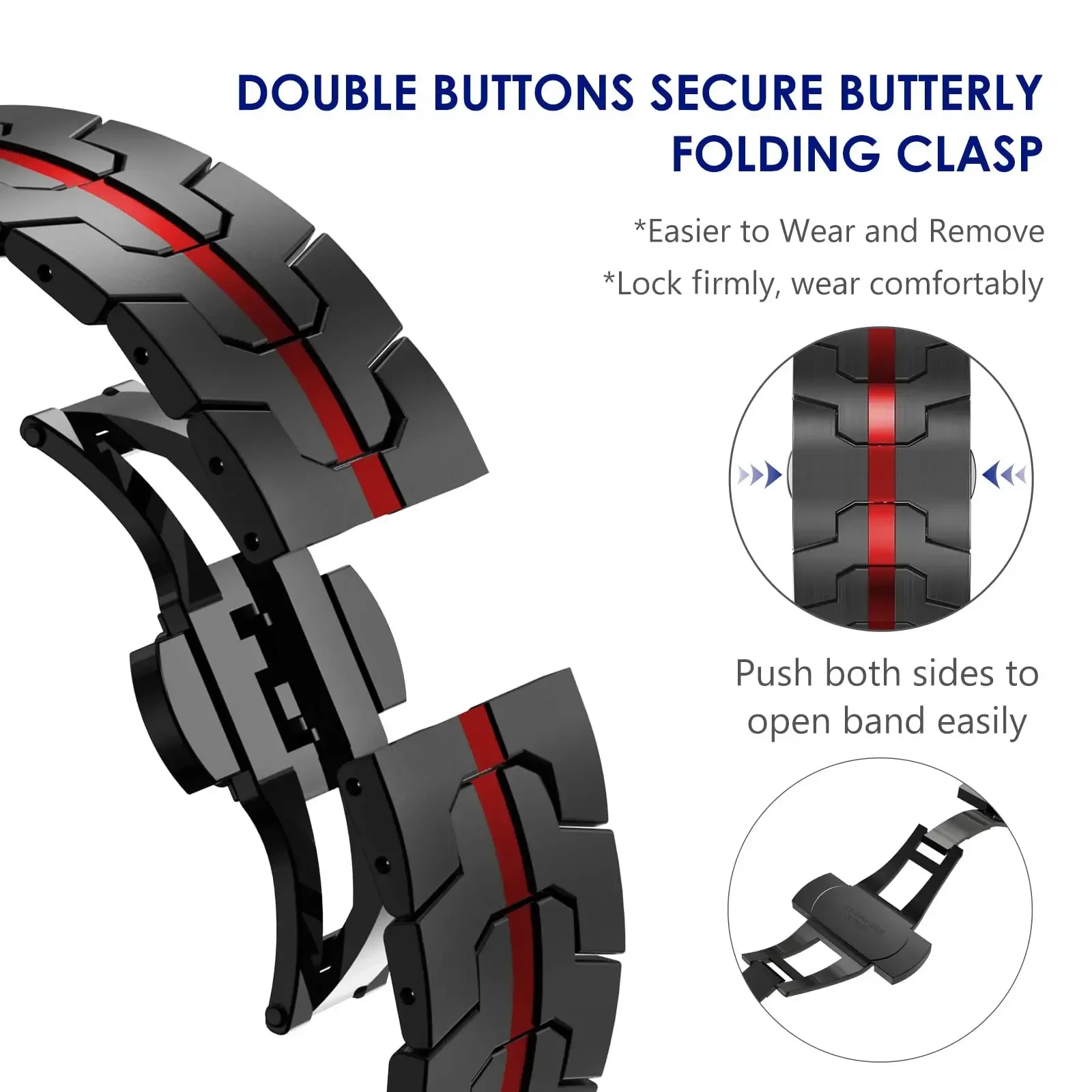 20mm 22mm Band for Samsung Galaxy Watch 4 5 6 classic Stainless steel bracelet correa Galaxy watch 5 Pro 45mm Huawei GT2/3 Strap