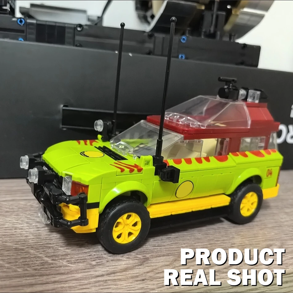3 in 1 Dinosaur World SUV Building Blocks Set, Technical Off-Road Vehicle Jurassic Era Model, Sports Car Bricks Gift for Adults view 6