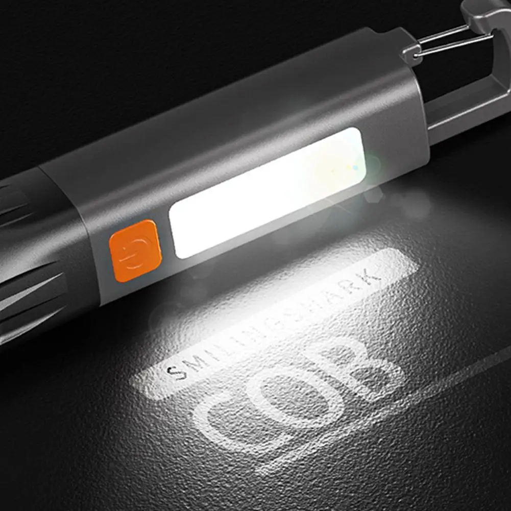 مصباح يدوي ليلي صغير محمول - شحن USB مصباح إضاءة قوي خارجي للمشي وصيد الأسماك