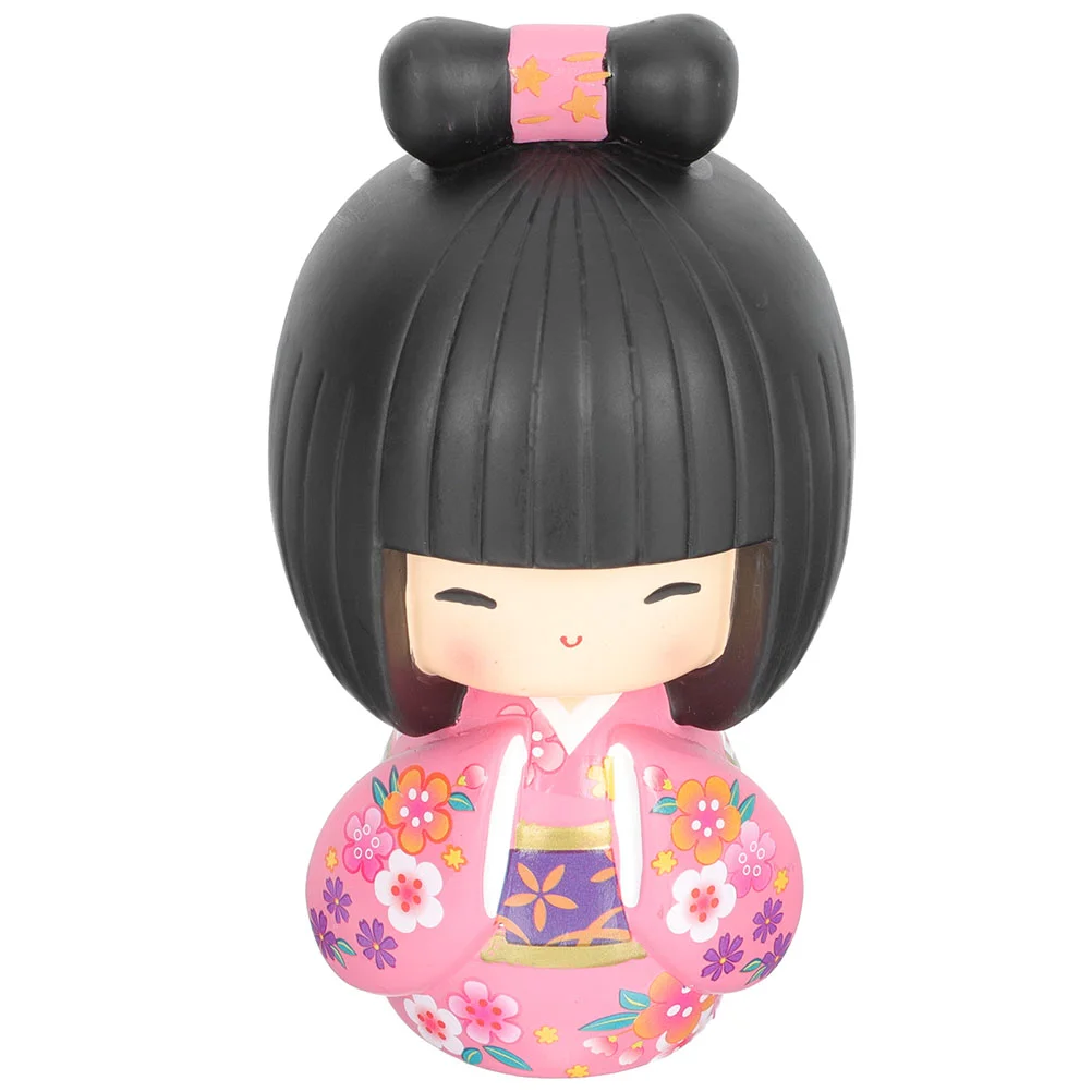 

Baby Infant Toys Japanese Dolls Reliable Kimono Shop Decor Style Tabletop Ornament Resin Home Crafts Girl Desktop