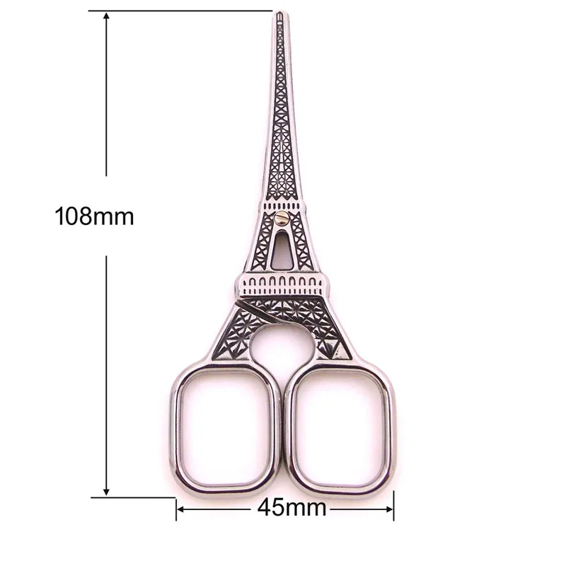 High End Eiffel Tower Shaped Stainless Steel Sharp Sewing Supplies, Cross Stitch Embroidery Thread Ends, Household Scissors