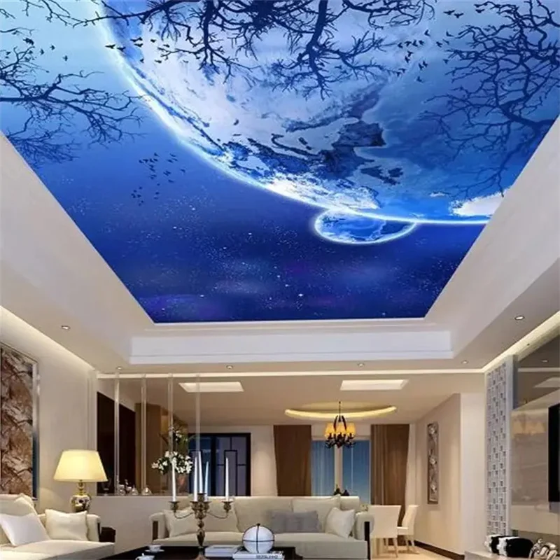 星空の惑星のカスタム壁紙,3D壁画,美しい,リビングルーム,ベッドルーム,天井,天頂,天の川,家の装飾