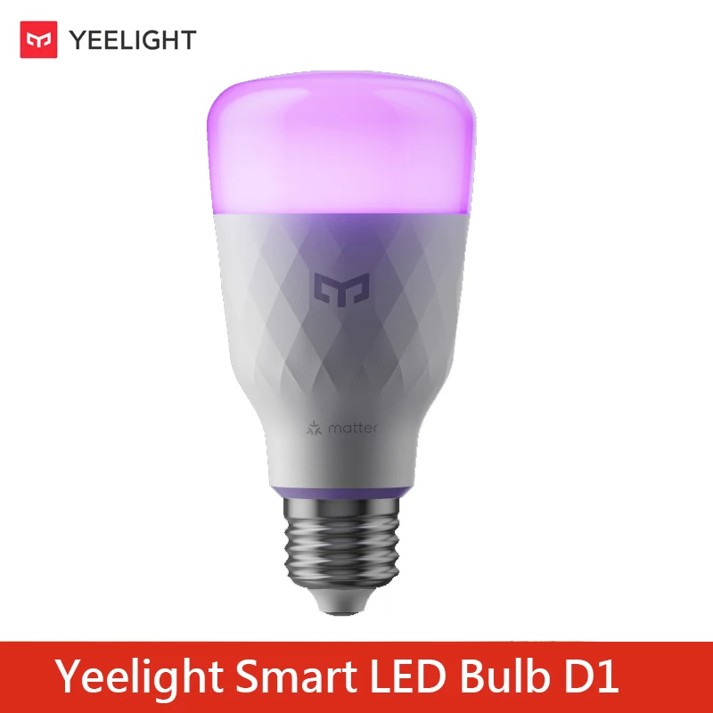 

Глобальная версия умной светодиодной лампы Yeelight D1 E27 1300 лм с Wi-Fi, регулировкой яркости и голосовым управлением, совместимая с Mijia и Google Home