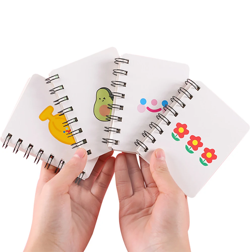 80Sheets A7 Mini Cute Notebook Cartoon Coil Book Student Writing Kids Portable Pocket Book Diary Sketchbook Kawaii Stationery