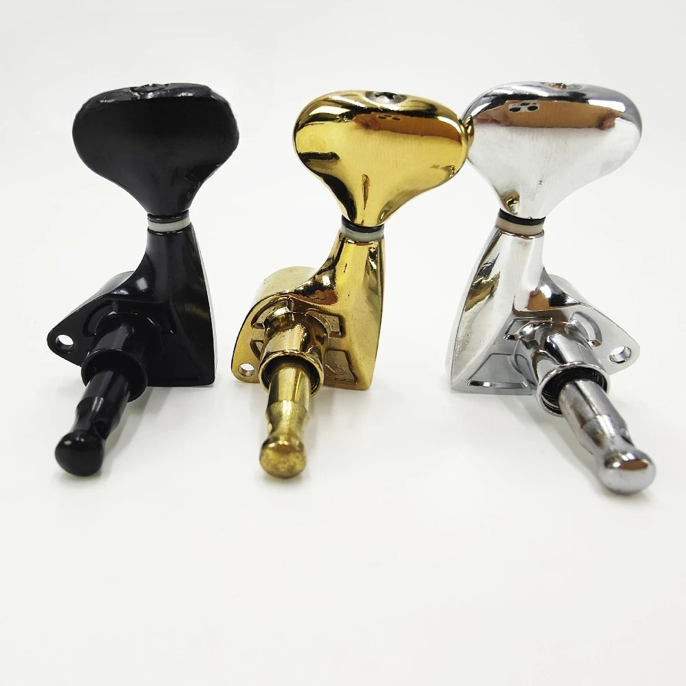 Premium Zinc Alloy Sealed Tuning Pegs for Acoustic/Electric Guitars - Fishtail Design Machine Heads Hardware Accessories