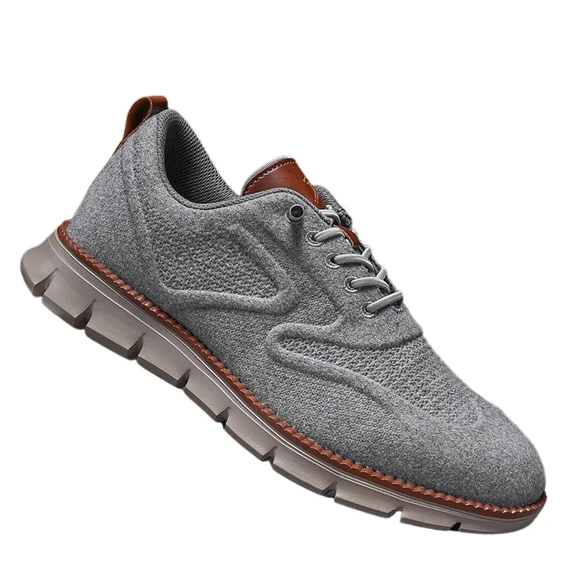 

Мужская серая повседневная обувь из ткани, легкие, удобные, дышащие кроссовки на шнуровке, нескользящая подошва, модная обувь на каждый день