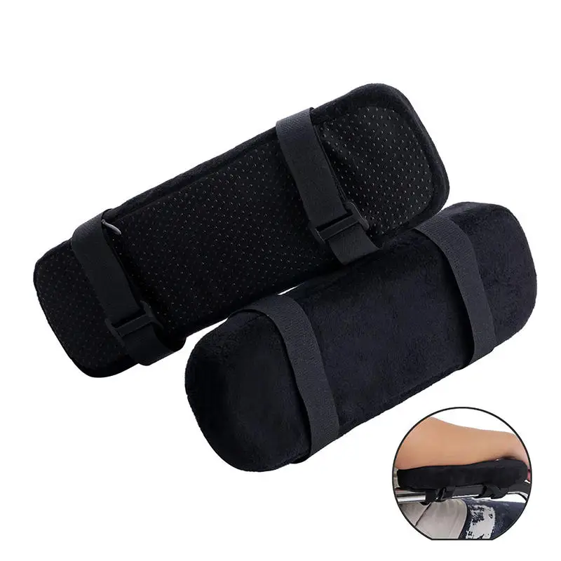 Memory Foam Armrest Pads Black Chair Cushion for Office Chair Gaming Ultra-Soft Elbow Support Pad Ergonomic Desk Accessories