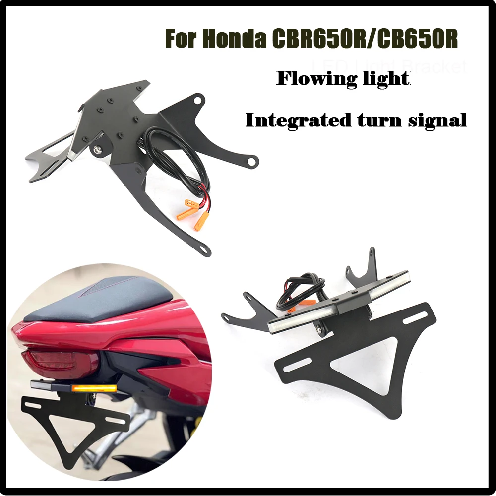 

New For Honda CBR 650R CB650 R 2021-2025 license plate holder turn signal integrated license plate holder short tail