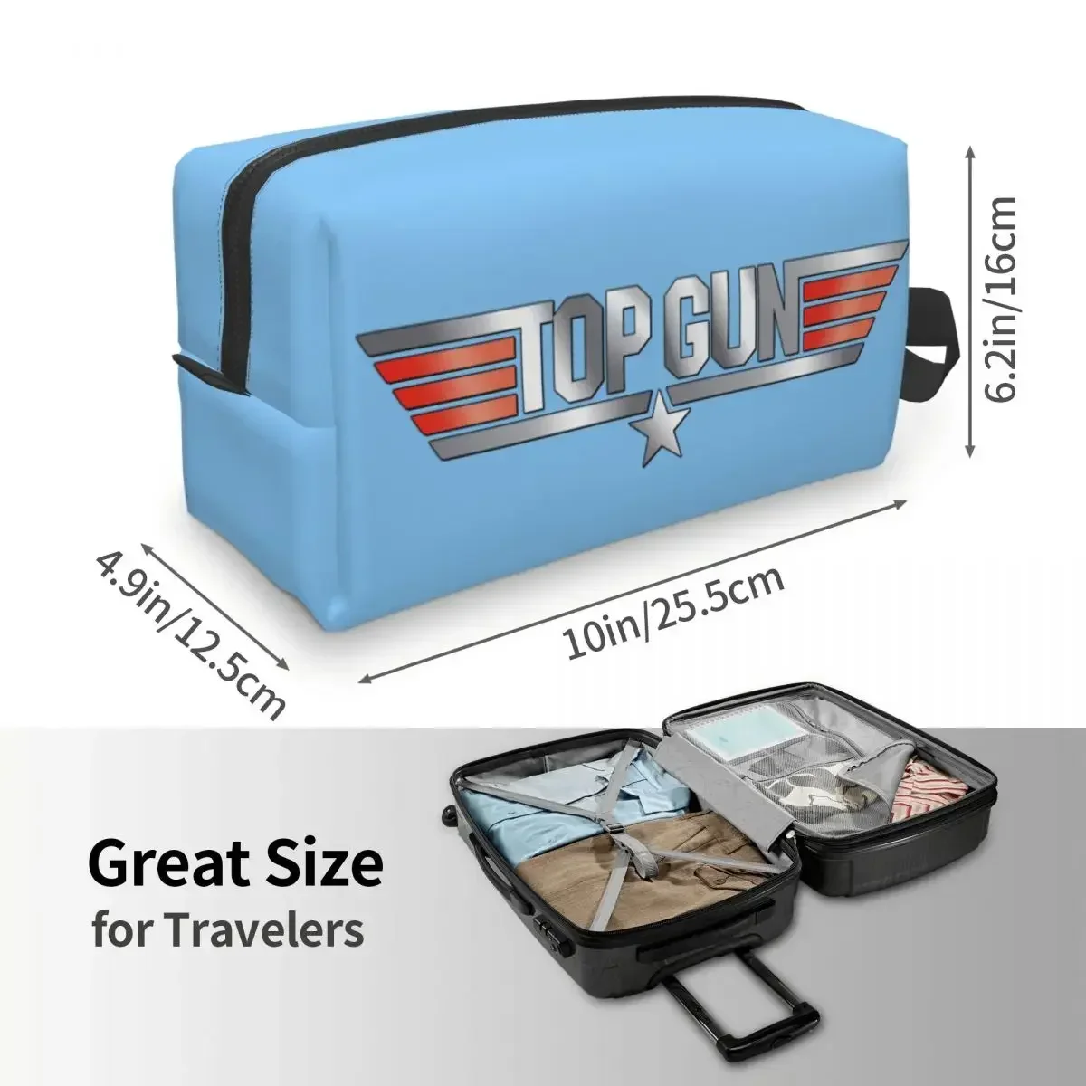 Custom Tom Cruise Maverick ฟิล์ม Top Gun Travel กระเป๋าเครื่องสําอางสําหรับผู้หญิงแต่งหน้า Organizer สุภาพสตรีความงาม Dopp ชุด