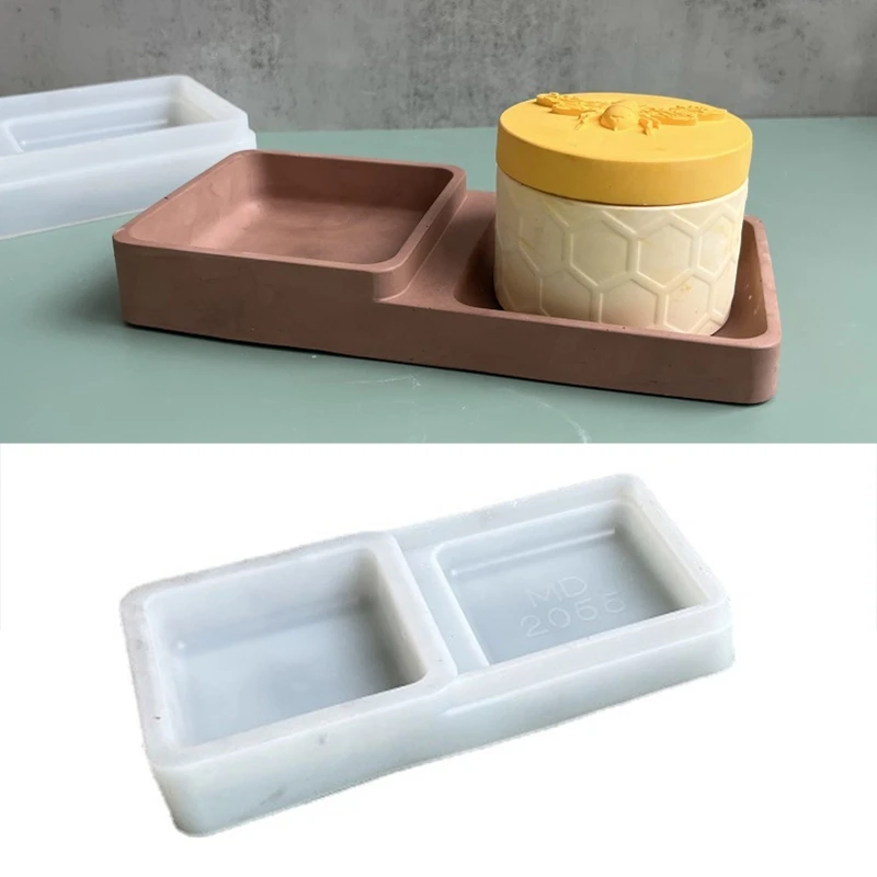 Silicone Resin Cake Holder Tray Mold Fruit Cup Mat Mold Storage Box Mold Flower Pot Base Mold Diy Casting