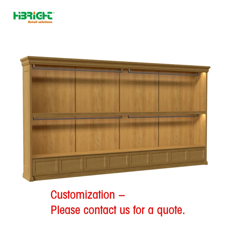custom.Highbright Customized Shelf Metal Vertical Clothing Rack Retro-Style Supermarket Perimeter Heavy Duty