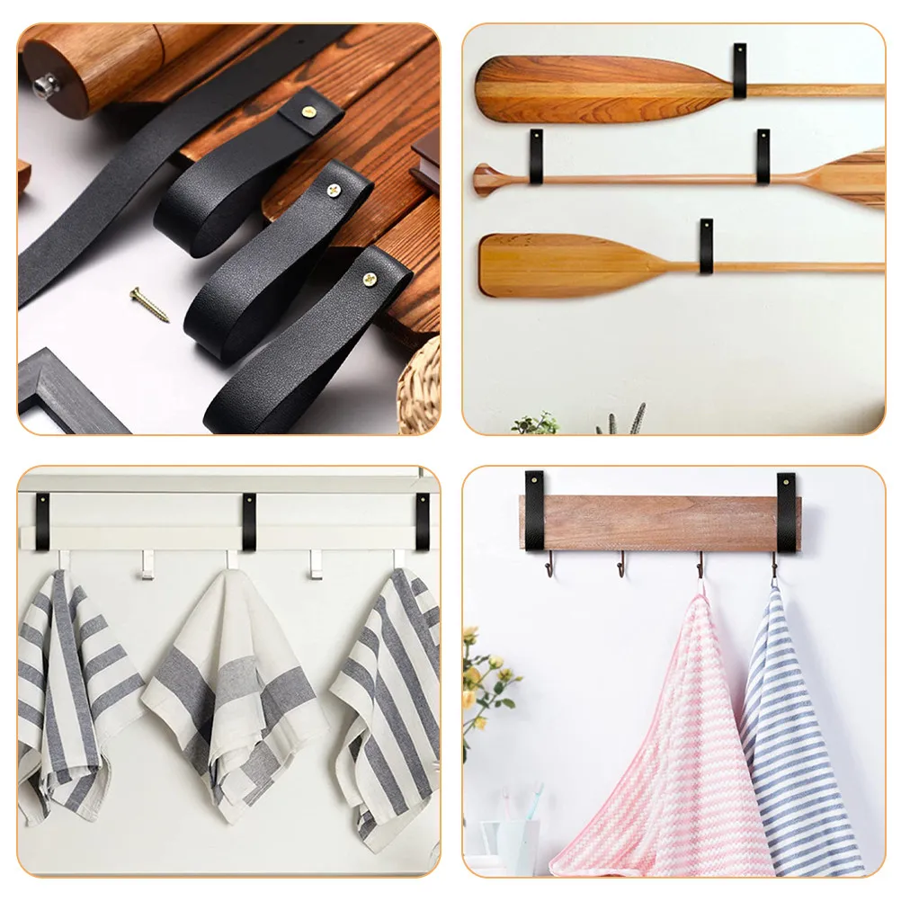 10Pcs Wall Mounted Curtain Rod Holder Towel Hook Bohemian Style Hanging Straps Wall Hooks Bedroom Bathroom Kitchen view 5