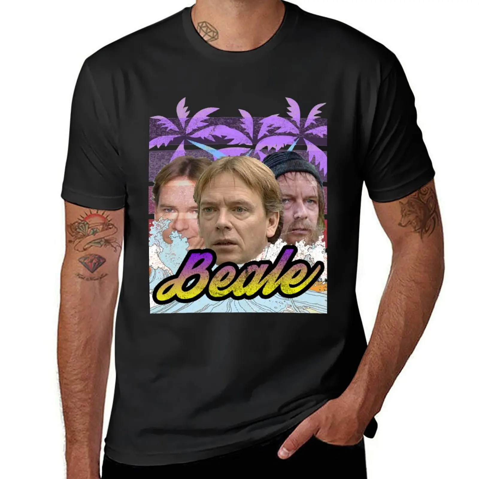 Ian Beale Eastenders Retro Vintage Sun Drenched Style Surf Palm Tree Funny T-Shirt summer clothes black t shirts for men