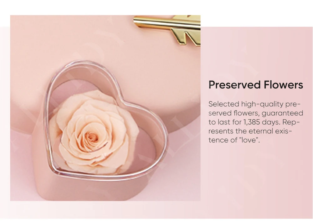Bestseller Grenzüberschreitende Kreative Herzförmige Schmuckaufbewahrungsbox zum Valentinstag mit Einzigartigem Verpackungsdesign für Rosen – Detail 5