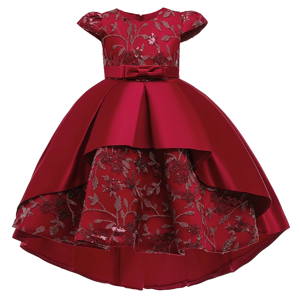 Abito da festa per bambini con ricamo floreale estivo per ragazza Costume natalizio wedding Princess Girls Dresses compleanno Prom abbigliamento per