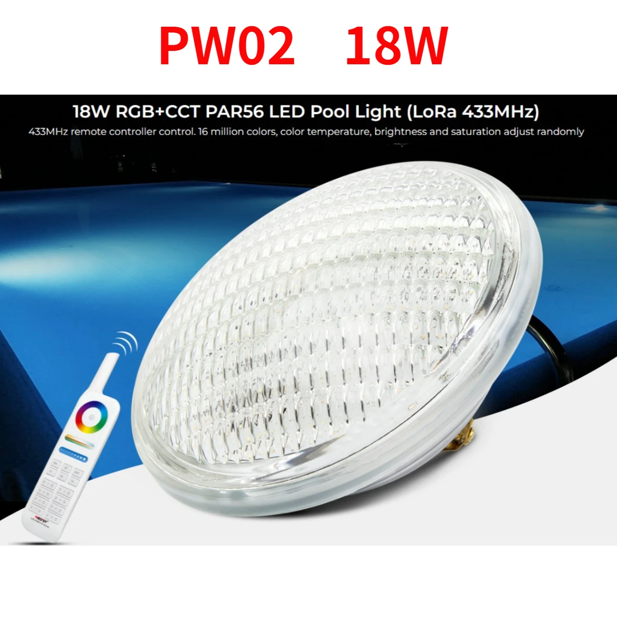 SAGE LU MEI Ac12v/dc12 ~ 24v miboxer led pool licht (433mhz) 18w/27w rgb cct ip68 unterwasser lampe rf control dimme für schwimmbad licht 6