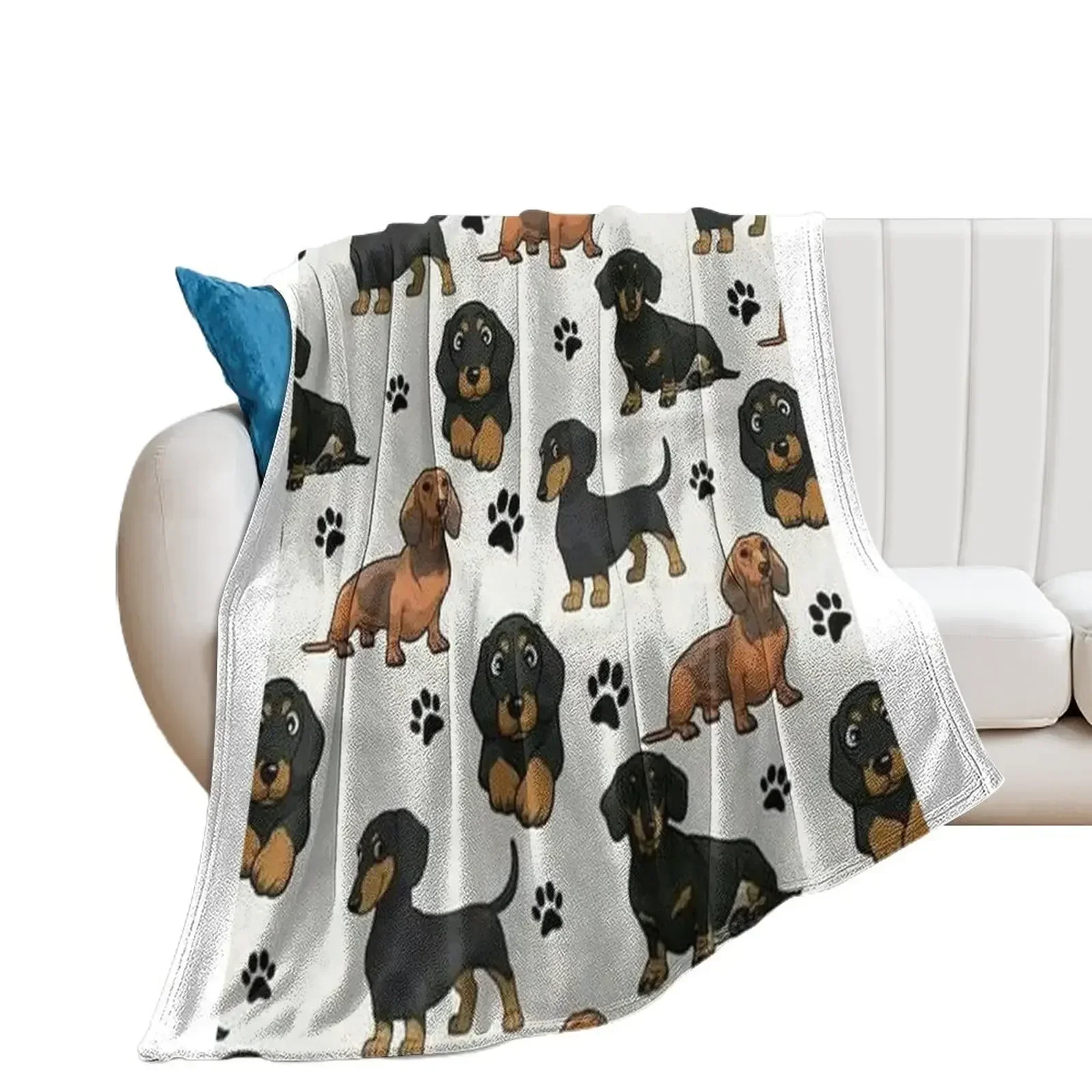 

Dachshund Dog cartoons cute Throw Blanket Kid'S Shaggy Blankets