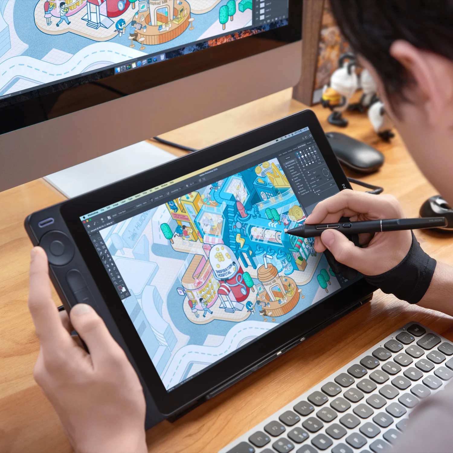 

13.3inch Drawing Graphic Tablet with Full-Laminated Screen 16384 Levels for Digital Art Design Animation