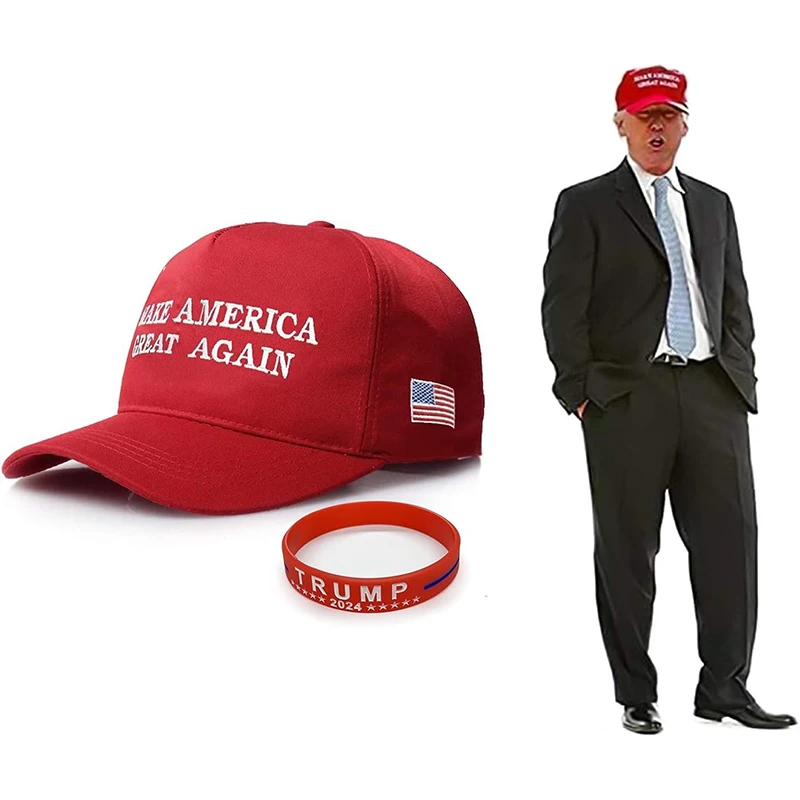 Make America Great Again Slogan Trump Republican Baseball Cap 2024 Republican Embroidered Hat Wholesale 45-47 Baseball Cap