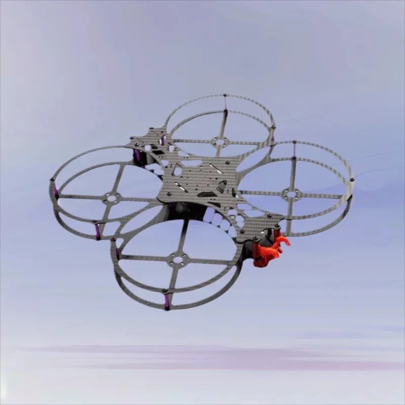 

5-дюймовая FPV-рамка из углеродного волокна с углом круга, 2025 г. — совместима с 2 и 3 реквизитами для лезвий.