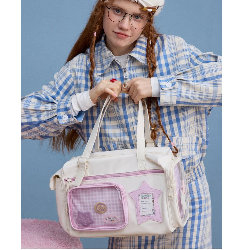 2025 New College Style Large Capacity Pain Bag Daily Commute Lightweight Travel Versatile Casual Single Shoulder Bag for Women