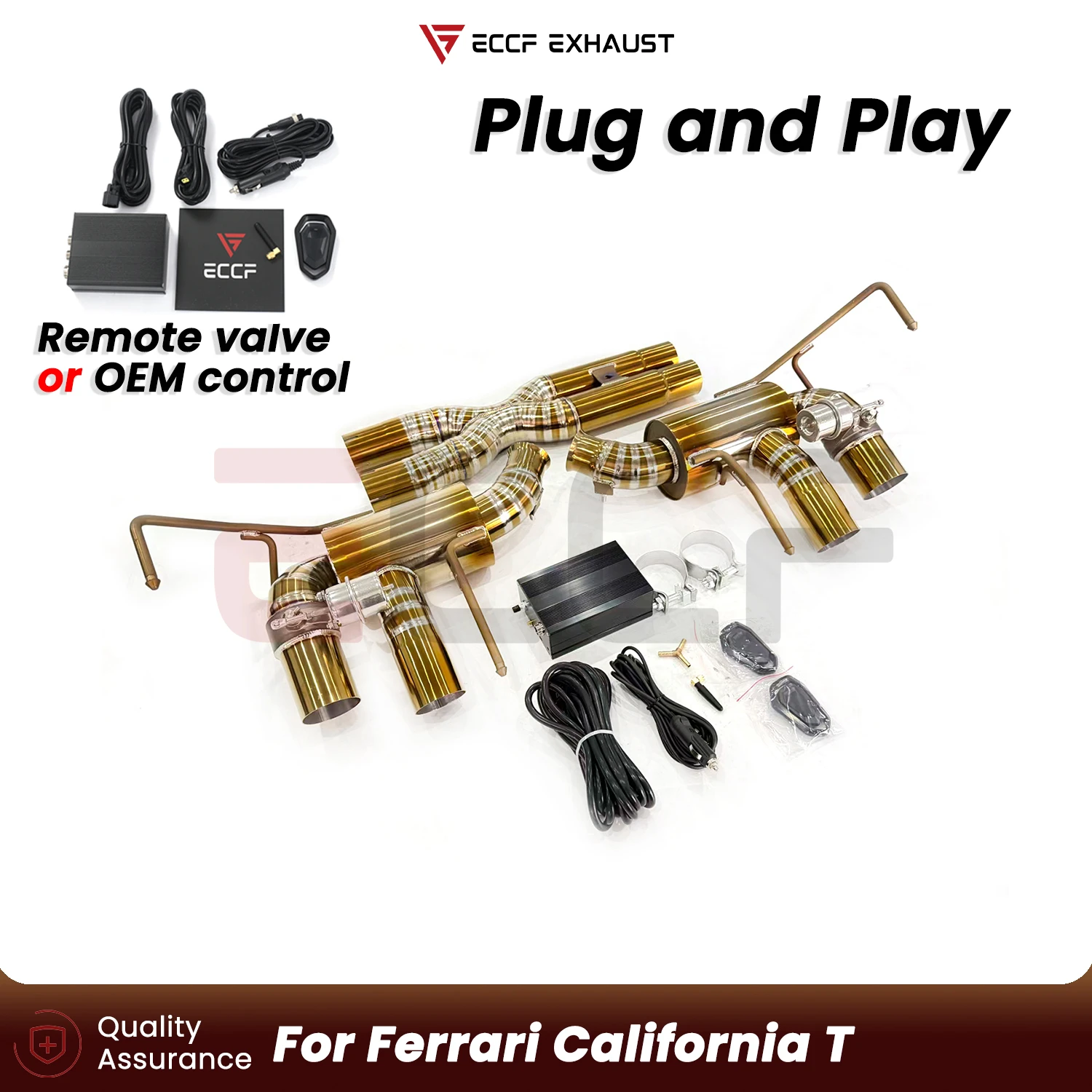 Sporty Valvetronic Exhaust Titanium Exhaust System For Ferrari California T Plug and Play Performance Upgrade Easy Installation