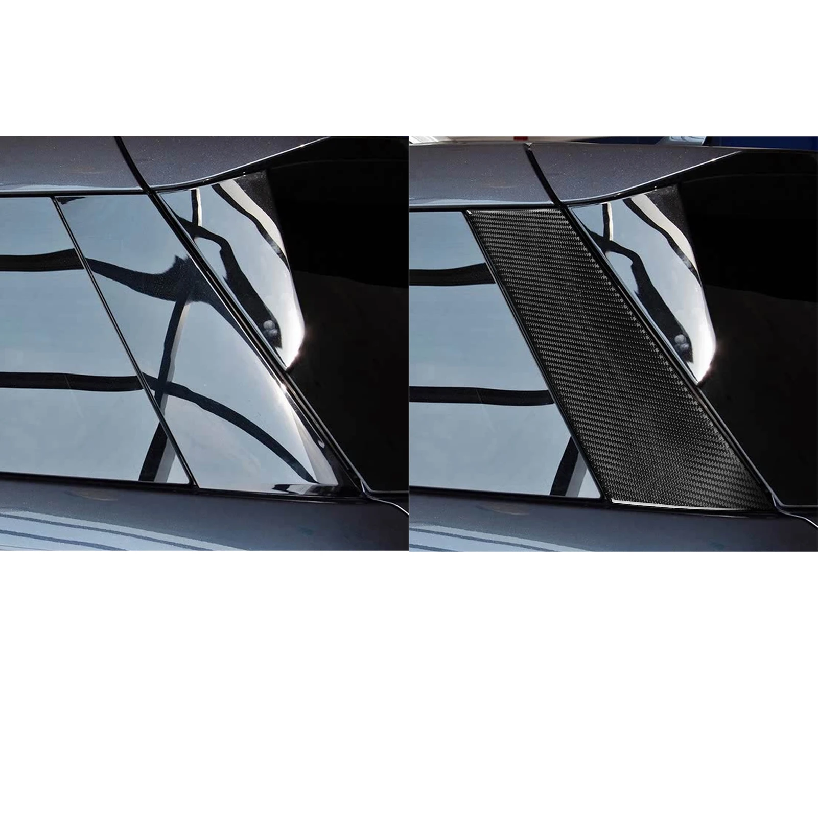 لفورد اكسبلورر 2020 2021 2022 2023 ألياف الكربون الخارجي D-عمود لوحة غطاء الزخرفية اكسسوارات السيارات لاصقة تزيين #4