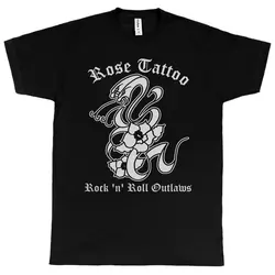 Rose Tattoo Rock 'N' Roll Outlaws Men'S T Shirt 8 Colors