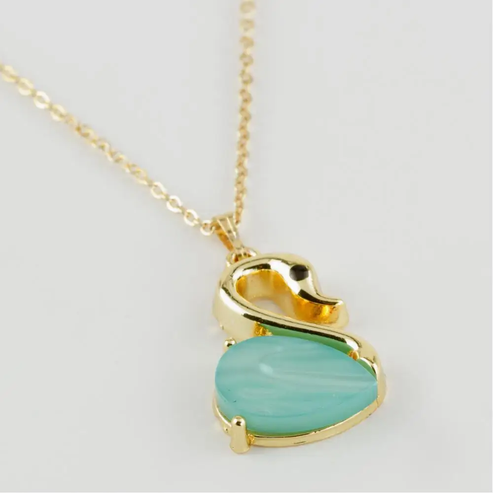 Swan Figure Polyester Necklace