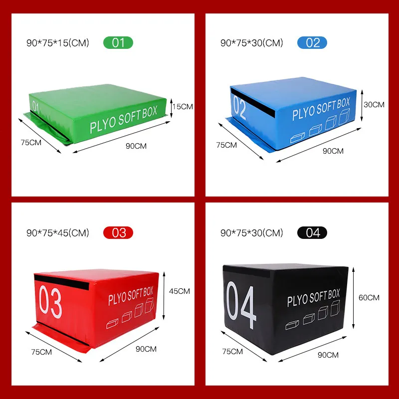 Four-in-one Combination Step Box, Jumping Box Software Training, Gym Children's   Power, Fitness Jumping