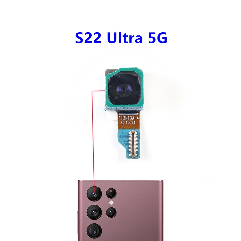 الكاميرا الخلفية لسامسونج غالاكسي s22 الترا 5g 47 s908b s908u ، وحدة الكاميرا الأمامية والخلفية #6