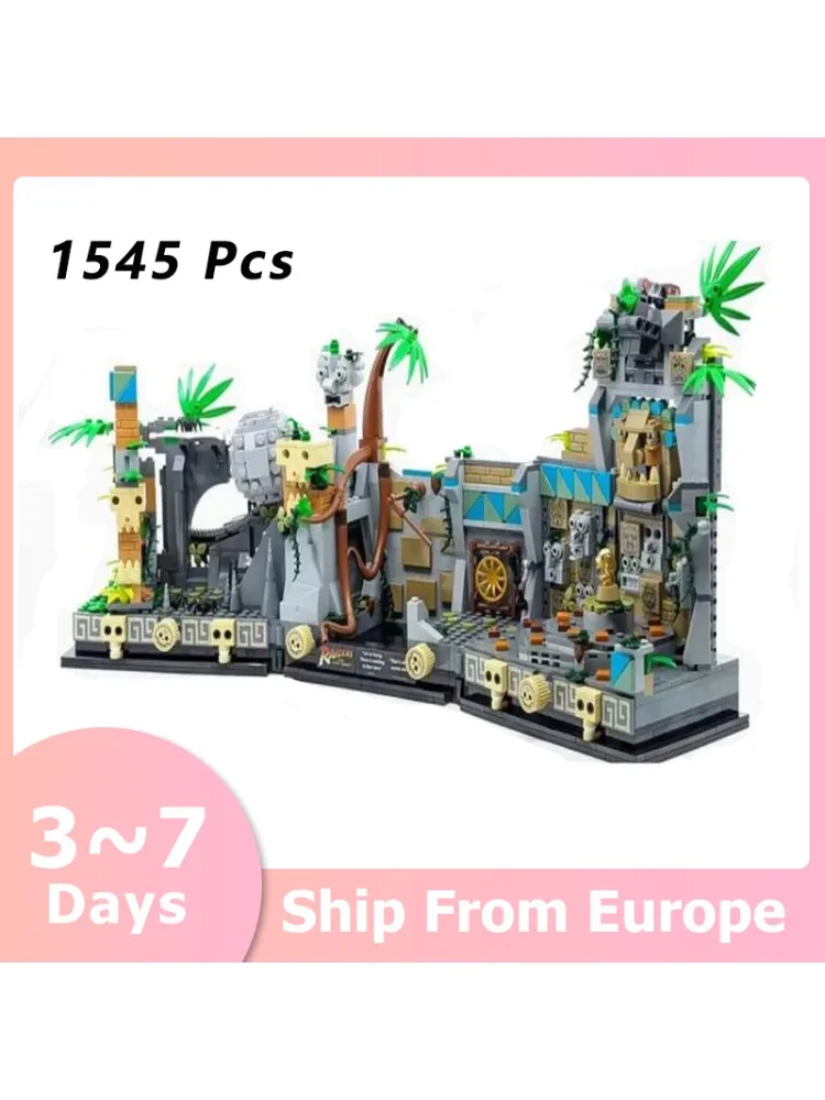 1545 Stuks Tempel Gebouw Model Bouwstenen Woondecoratie Montage Speelgoed Kinderen Volwassenen Verjaardagscadeaus Compatibel 77015 - afbeelding 2