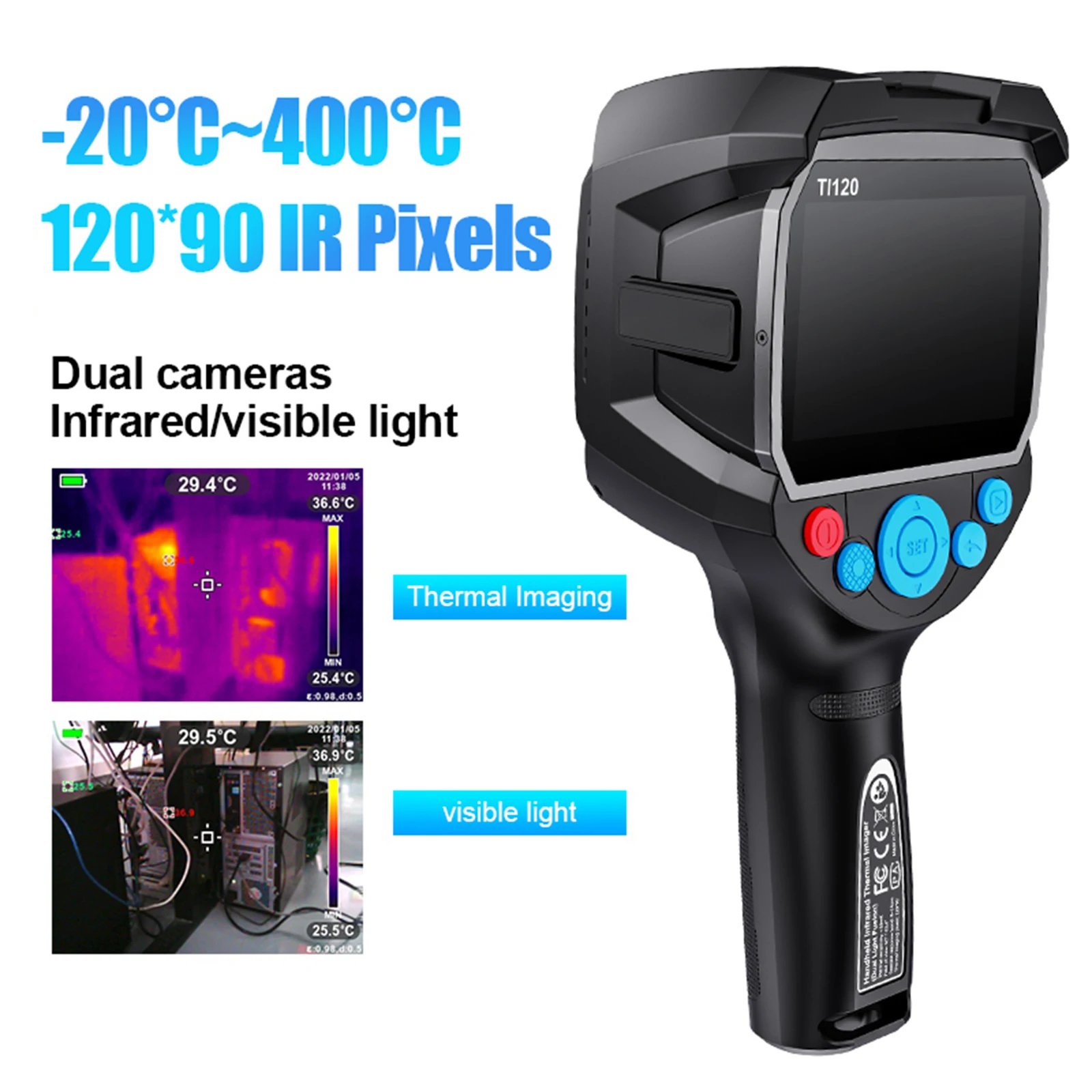 Ti20 Professional Infrared Thermal Imager Circuit Industrial Testing Temperature Thermal Camera High Resolution Thermal Imager