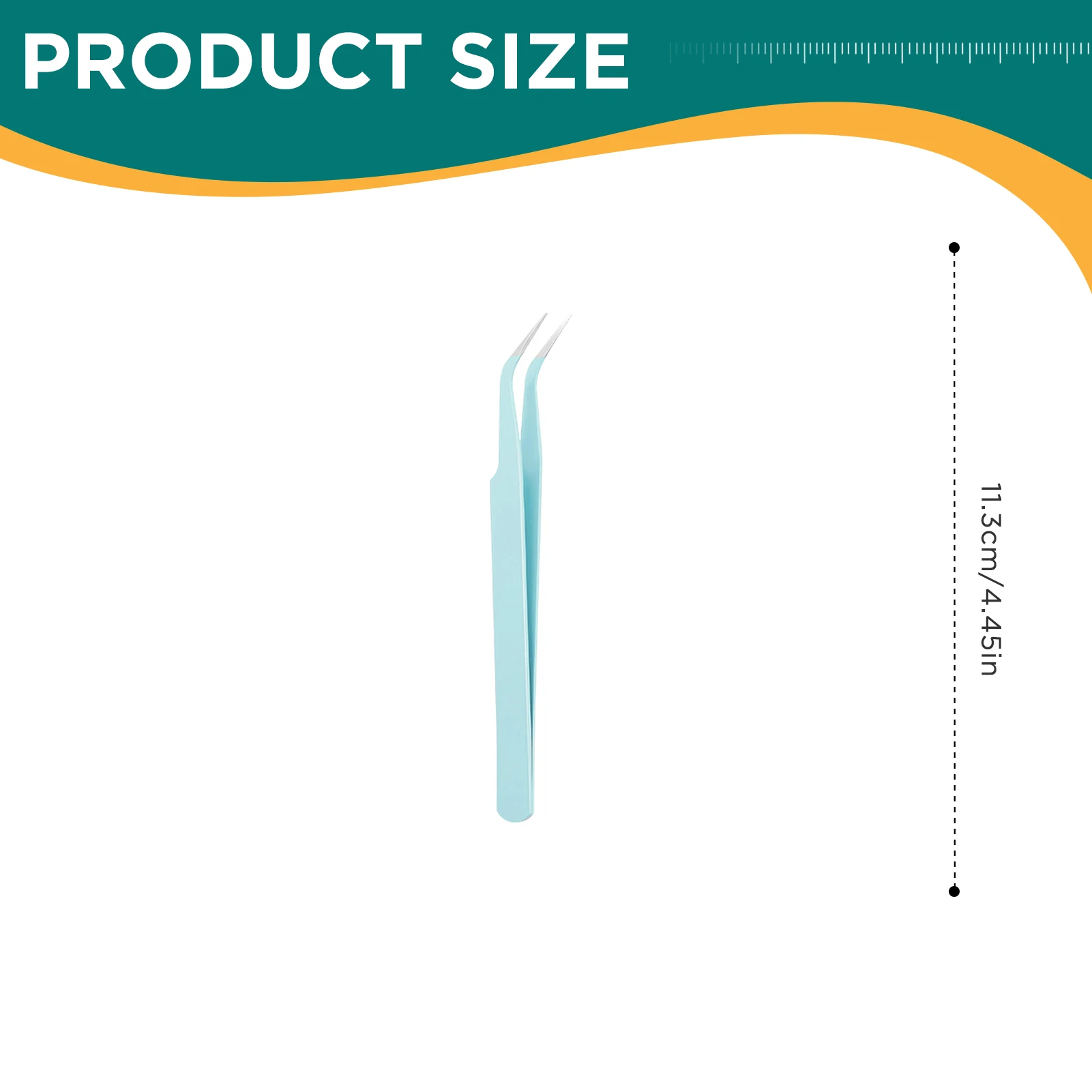 Professional Eyelash Tweezers Stainless Steel Precision False Eyelash Tweezer  Lash Extensions Tools For Salon DIY Makeup