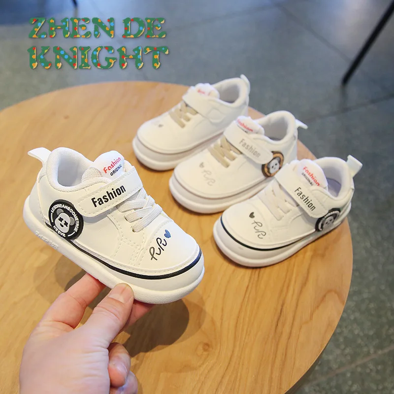 New Fashion Baby Toddler Shoes Spring and Fall New Male Baby Simple Sneakers Shoes Female Small Children with Soft Bottom Shoes